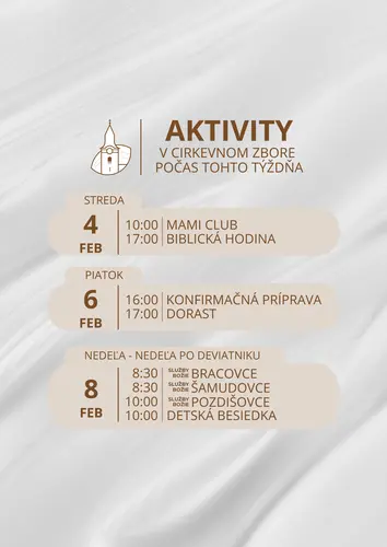 Aktivity na tento týždeň