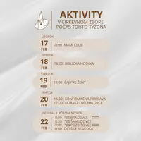 Aktivity na tento týždeň